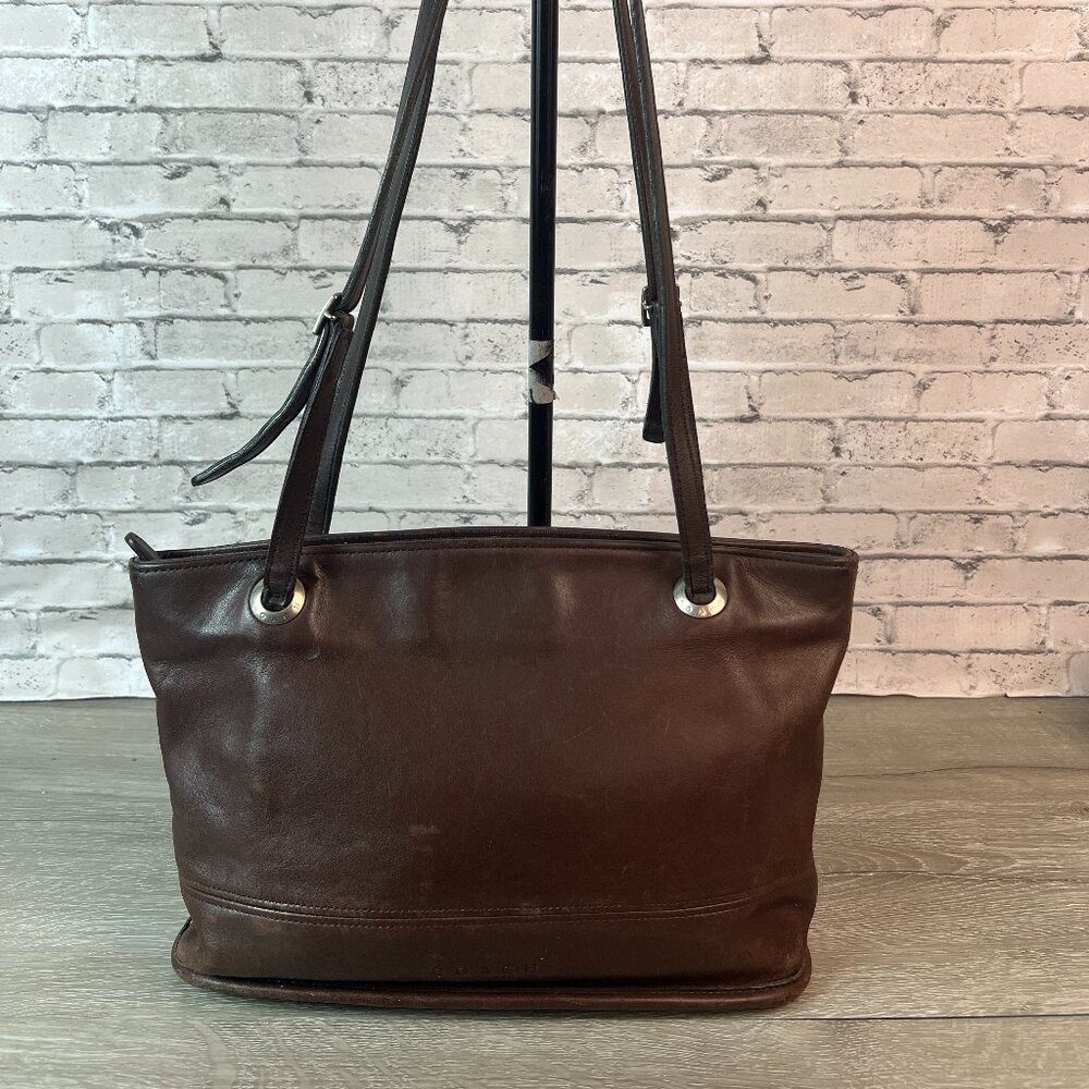 Vintage Coach brown leather purse shoulder tote Bag #4243